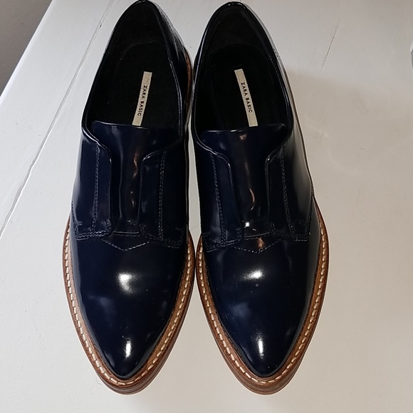 Zara Shoes - Zara Basic Collection Navy Loafers